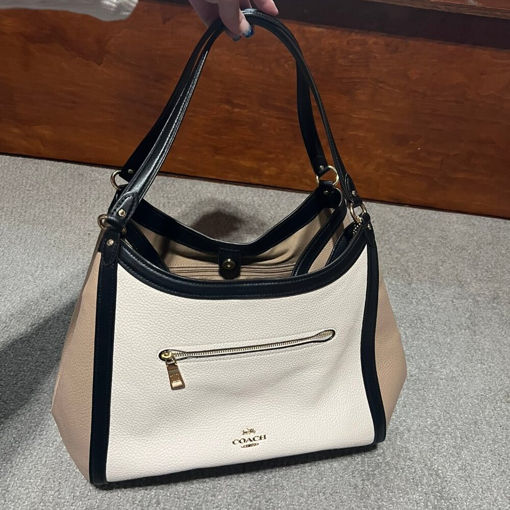 *LIKE NEW* COACH Leather KRISTY Shoulder Bag Colorblock